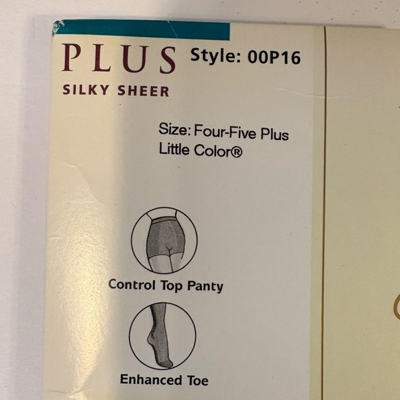 Hanes Silk Reflections Silky Sheer nylons pantyhose 2 packs Size 4/5 Plus NWT - Picture 2 of 5